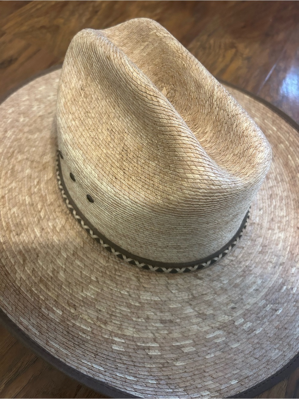 RESISTOL BIG SPENDER PINCH FRONT STRAW COWBOY HAT - Picture 9 of 11